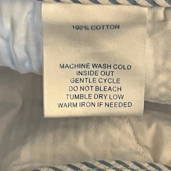 Southern Tide Women's Piper Seersucker Shorts Blue White Striped sz 10 - Picture 4 of 4